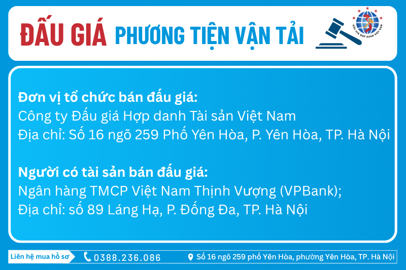 Thông Báo Đấu Giá Tài Sản số: 10.5-4/2026/ĐG-VAA