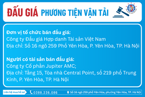 Thông Báo Đấu Giá Tài Sản số: 10.7-1/2026/ĐG-VAA