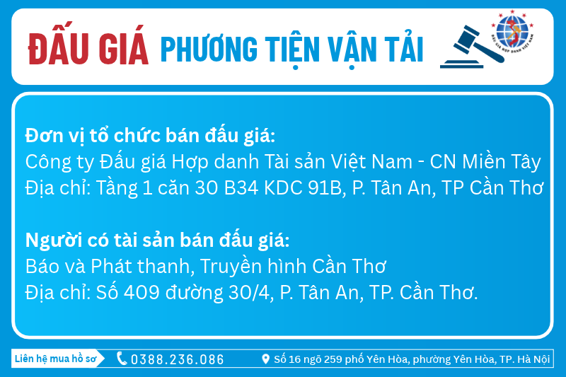 Thông Báo Đấu Giá Tài Sản số: 10.16/2026/ĐG-VAAMT