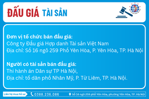 Thông Báo Đấu Giá Tài Sản số: 9.18.1/2026/ĐG-VAA