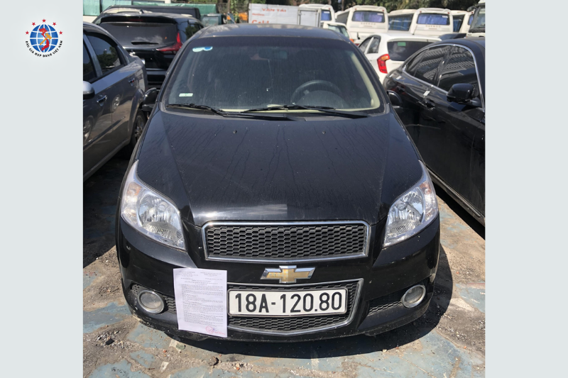Thông báo đấu giá  01 xe ô tô con màu đen Nhãn hiệu CHEVROLET AVEO