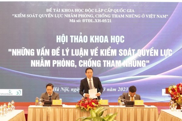 Hoàn thiện thể chế để kiểm soát quyền lực nhà nước